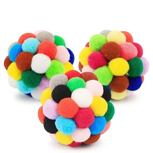 Plush Ball Toy Dog Stuff Squeak Toys Toys for Big Dogs Colorful Pets Accessories for Dogs Large Breeds Funny Gadgets Labrador