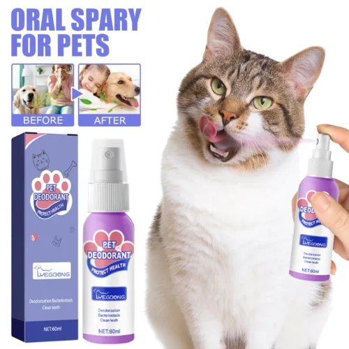 Pet Teeth Cleaning Spray Dog Cat Teeth Calculus Stain Remover Deodorant Kitten Halitosis Bad Breath Treatment Pet Oral Care Tool