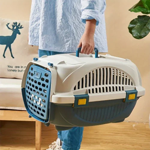 Pet Air carrier Cat cage Go out Carry a portable dog carrier portable travel dog plane check